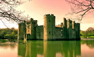 Картинка bodiam castle sussex города дворцы замки крепости замок озеро