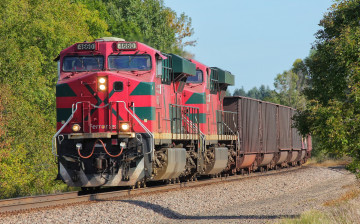 Картинка техника поезда железная дорога рельсы локомотив вагоны состав