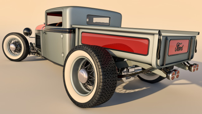 Обои картинки фото автомобили, 3д, ford, 1930