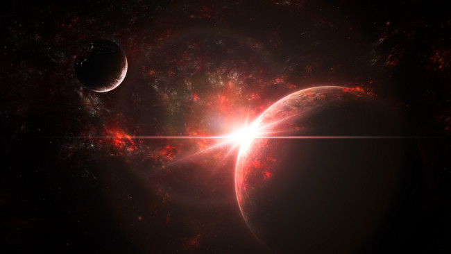 Обои картинки фото космос, арт, планеты