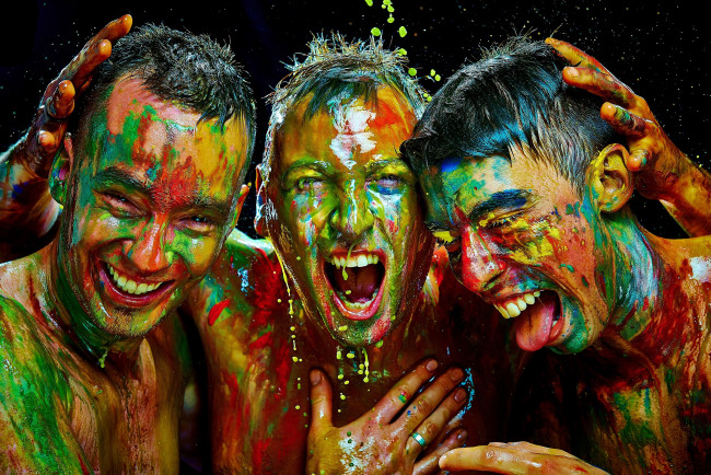 Обои картинки фото мужчины, unsort, парни, настроение, краска