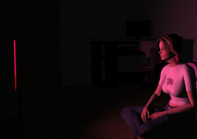 Обои картинки фото 3д, графика, people, люди, компютер, девушка