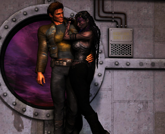 Обои картинки фото 3д графика, фантазия , fantasy, девушка, мужчина