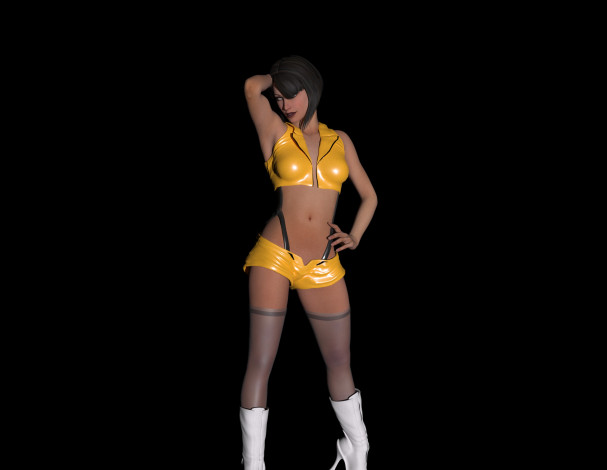 Обои картинки фото 3д графика, люди , people, фон, взгляд, девушка