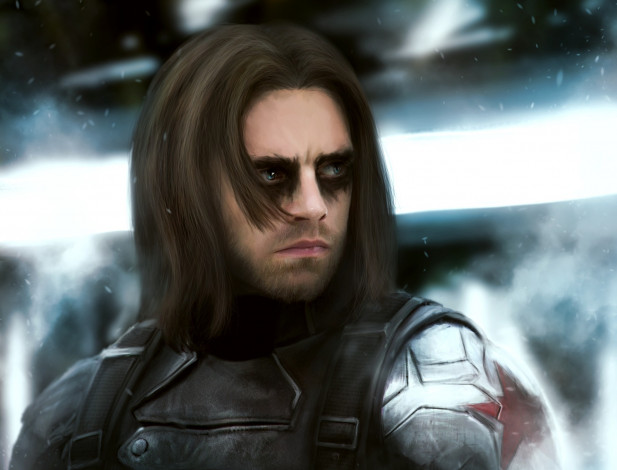 Обои картинки фото рисованное, кино, bucky, barnes, sebastian, stan, первый, мститель, другая, война, captain, america, the, winter, soldier