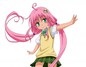 Картинка аниме to+love+ru волосы фон взгляд девушка lala satalin deviluke