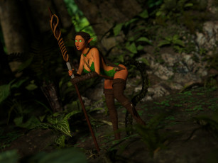 Картинка 3д+графика эльфы+ elves эльф фон девушка