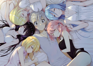 Картинка аниме unknown +другое парень lizharte atismata kasuga ayumu artist арт philphie aingram lux acadia kirihime yoruka celestia saijaku muhai no bahamut девушки krulcifer einfolk