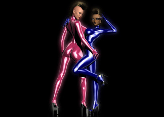 Картинка 3д+графика фантазия+ fantasy латекс взгляд фон девушки