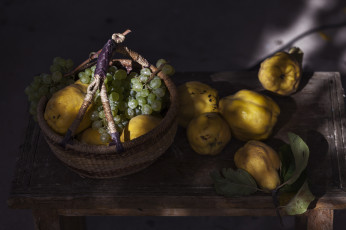 Картинка еда фрукты +ягоды виноград груши