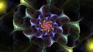 Картинка 3д+графика фракталы+ fractal цвета фон узор