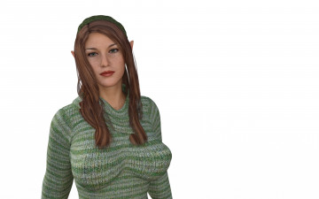 Картинка 3д+графика эльфы+ elves фон взгляд эльфийка