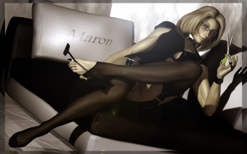 Картинка 3д+графика люди+ people чулки ножницы взгляд фон девушка имя