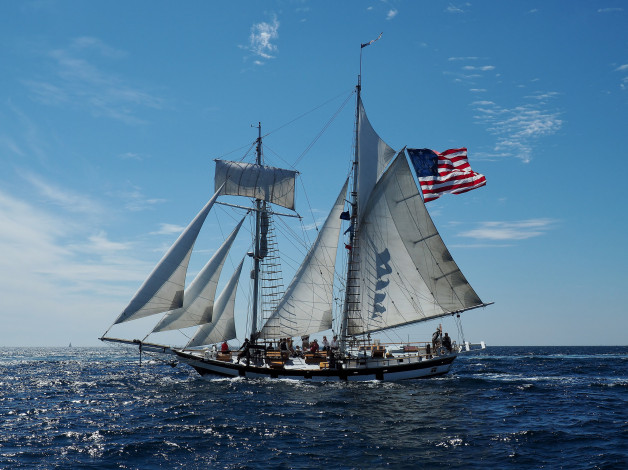 Обои картинки фото корабли, парусники, мачты, паруса, море