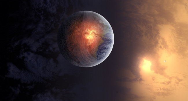 Обои картинки фото космос, арт, галактика, вселенная, звезды, планеты