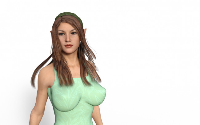 Обои картинки фото 3д графика, эльфы , elves, эльфийка, фон, взгляд