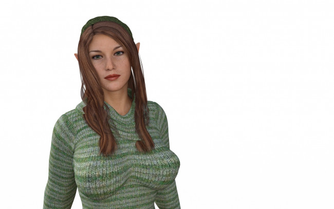 Обои картинки фото 3д графика, эльфы , elves, фон, взгляд, эльфийка