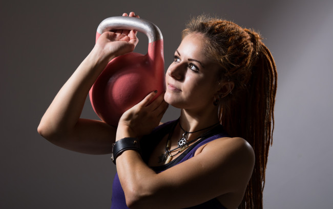 Обои картинки фото спорт, body building, гиря