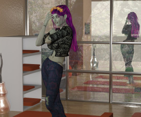 Картинка 3д+графика фантазия+ fantasy девушка взгляд фон