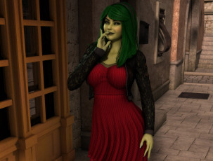 Картинка 3д+графика люди+ people девушка взгляд фон