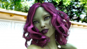 Картинка 3д+графика портрет+ portraits девушка взгляд фон