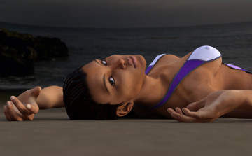 Картинка 3д+графика люди+ people девушка взгляд фон