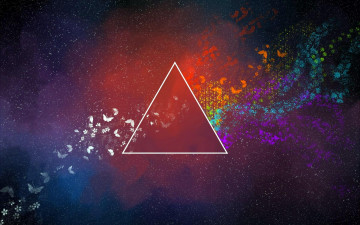 Картинка векторная+графика животные+ animals треугольник цвета цветы бабочки