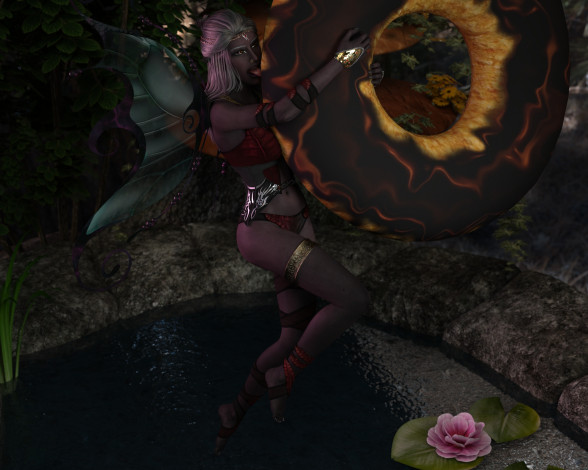 Обои картинки фото 3д графика, эльфы , elves, фон, взгляд, девушка