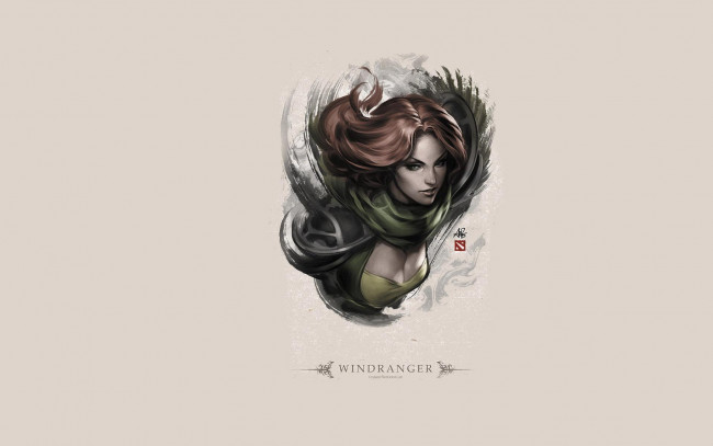 Обои картинки фото рисованное, комиксы, девушка, лицо, ветер