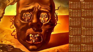 Картинка календари рисованные +векторная+графика образ лицо