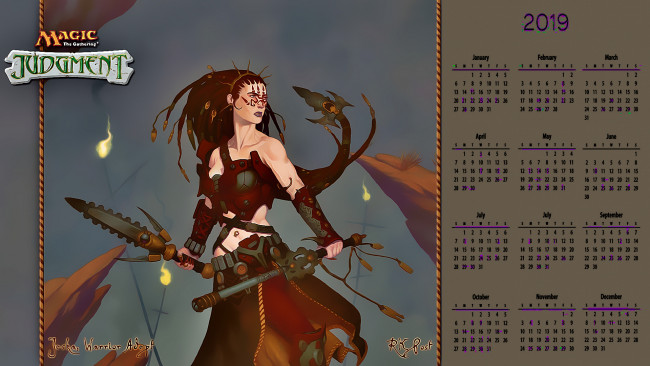 Обои картинки фото календари, фэнтези, оружие, женщина