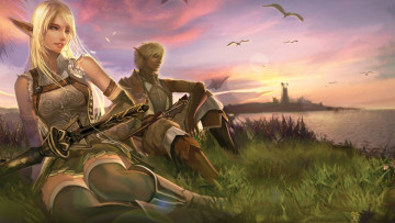 Картинка видео+игры lineage+ii +the+chaotic+chronicle эльфы берег чайки