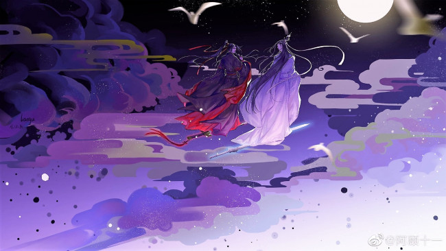 Обои картинки фото аниме, mo dao zu shi, вэй, усянь, лань, ванцзы