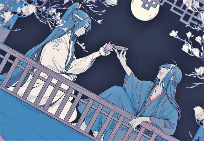 Обои картинки фото аниме, mo dao zu shi, вэй, усянь, лань, ванцзы