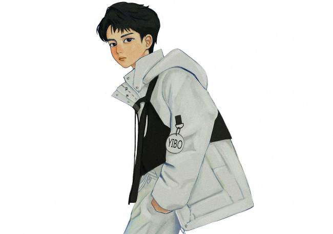 Обои картинки фото рисованное, люди, ван, ибо, куртка