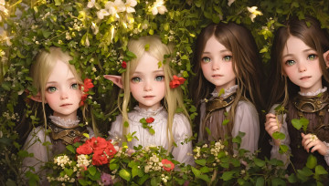 Картинка фэнтези эльфы нейросети графика нейроарт ai art нейронные сети рисунки нейро искусство