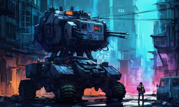 Картинка фэнтези роботы +киборги +механизмы нейросети графика нейроарт ai art нейронные сети рисунки нейро искусство