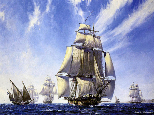 Обои картинки фото корабли, рисованные