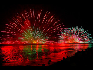 Картинка разное салюты фейерверки