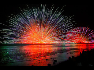 Картинка разное салюты фейерверки