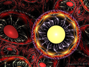 Картинка 3д графика fractal фракталы узор абстракция фон тёмрый