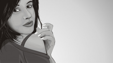 Картинка векторная графика взгляд лицо