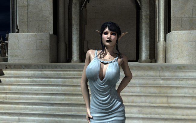 Обои картинки фото 3д, графика, elves, эльфы, лесница, эльф, девушка