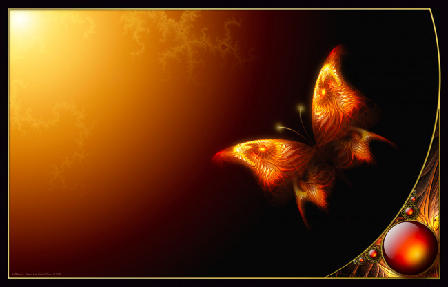 Обои картинки фото 3д, графика, animals, животные, фон, бабочка