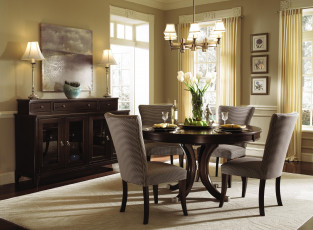 Картинка интерьер столовая стулья мебель стол