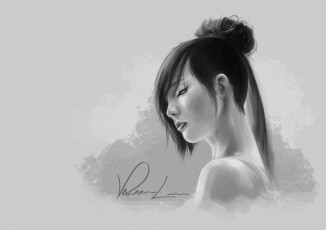 Картинка рисованные люди vernon lee черно-белое девушка