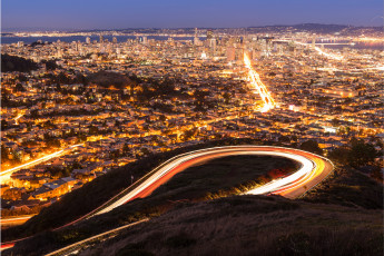 Картинка города сан франциско сша огни ночной город