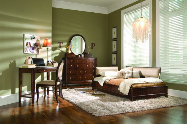 Обои картинки фото интерьер, спальня, кровать, подушки, мебель