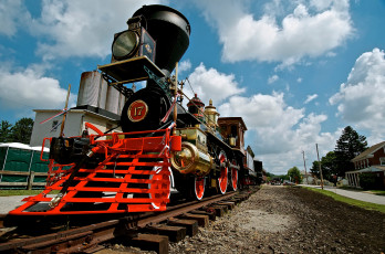 Картинка техника паровозы паровоз рельсы ретро