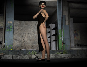 обоя 3д графика, люди , people, платье, фон, взгляд, девушка